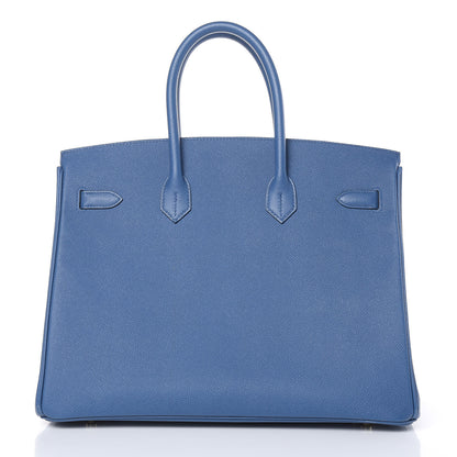 Hermes Epsom Birkin 35 Bleu Agate 3 of 34