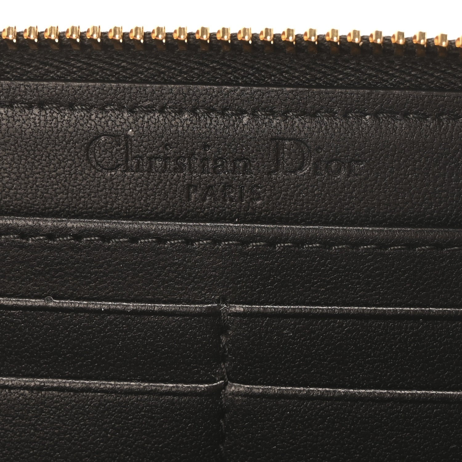 Christian Dior Lambskin Cannage Lady Dior Voyageur Wallet Black 6 of 11