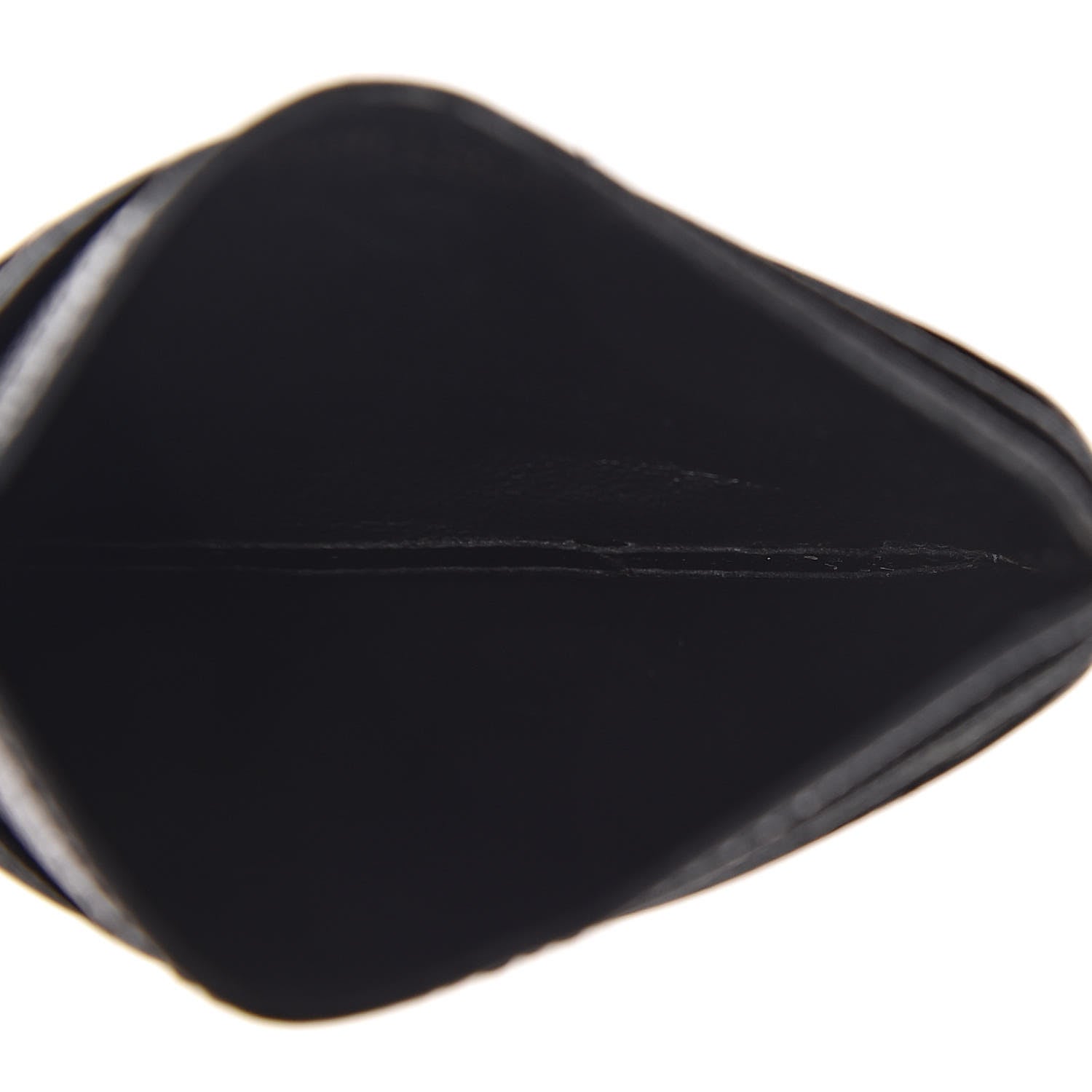 Saint Laurent Grain De Poudre Matelasse Chevron Monogram Credit Card Case Black 5 of 9