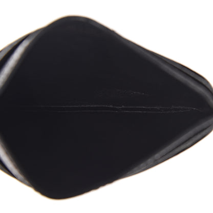 Saint Laurent Grain De Poudre Matelasse Chevron Monogram Credit Card Case Black 5 of 9