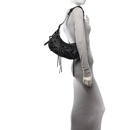 Balenciaga Used Calfskin Small Le Cagole Shoulder Bag Black 2 of 11