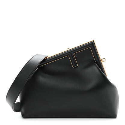 Fendi Shiny Nappa Medium Fendi First Black 1 of 11