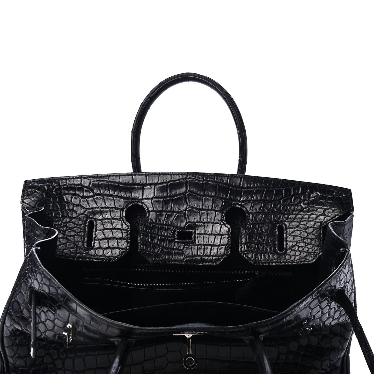 Matte Porosus Crocodile Birkin 35 Black