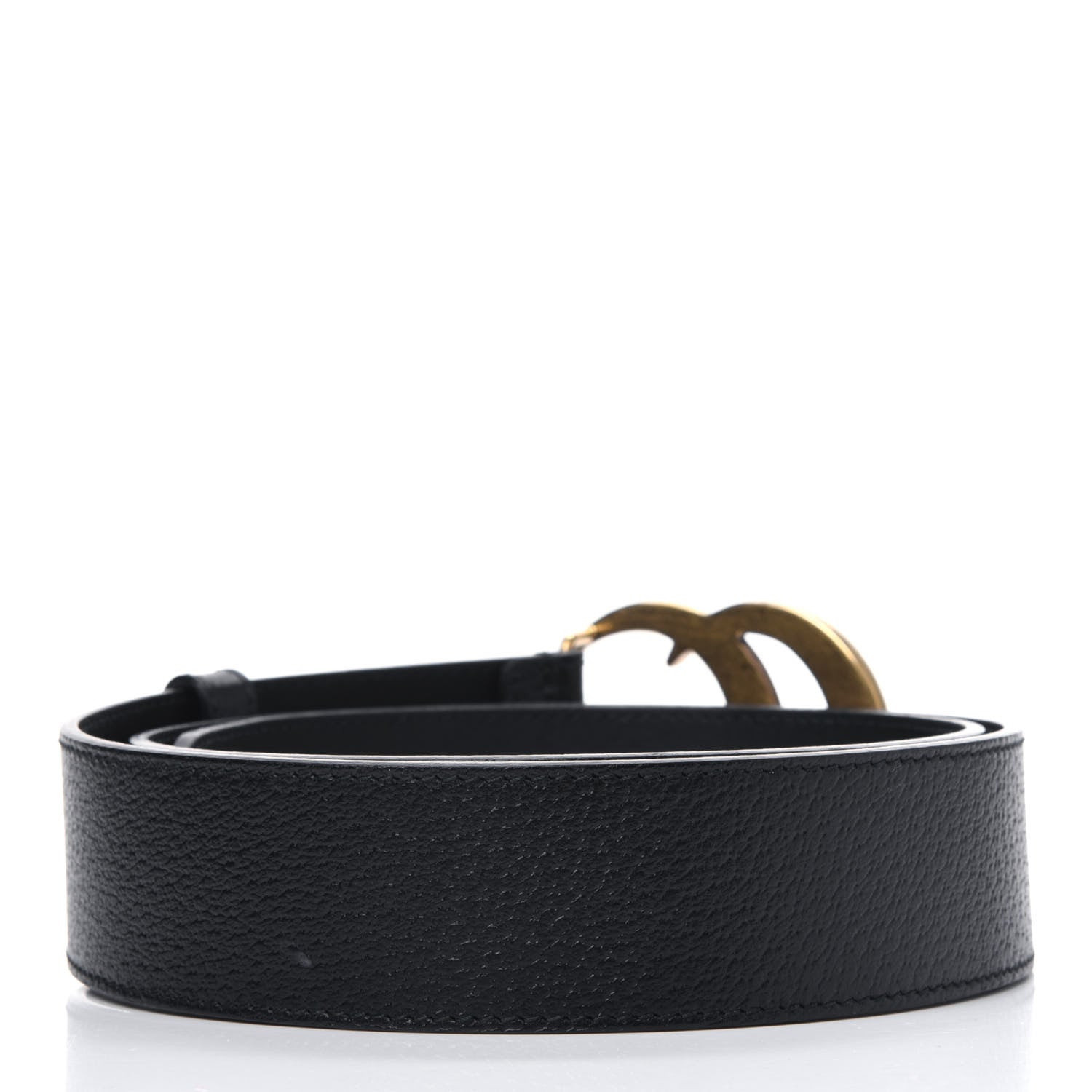 Gucci Textured Calfskin Double G 40mm Belt 95 38 Black 2 of 3