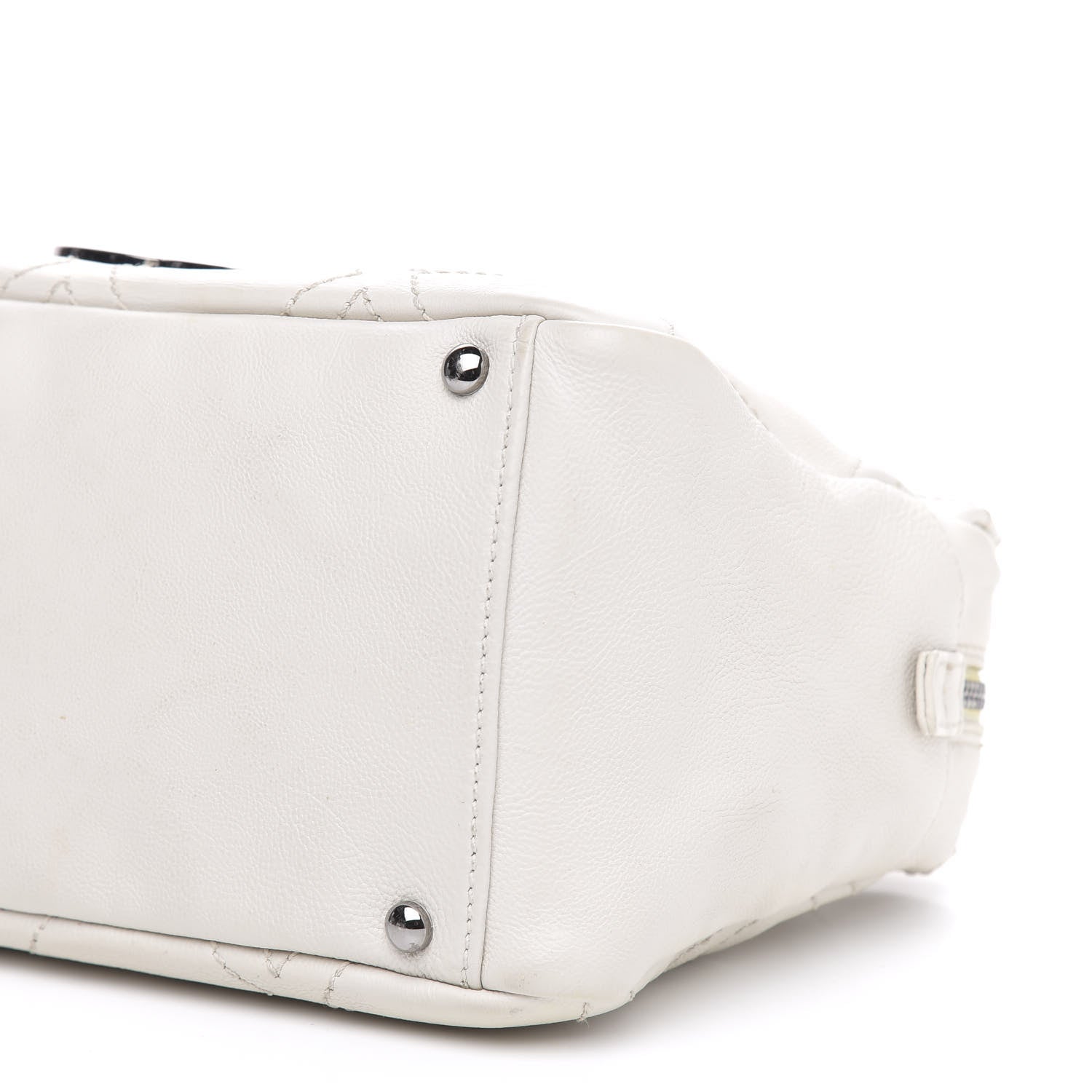 Chanel Calfskin Small Diamond Stitch Tote White 15 of 18