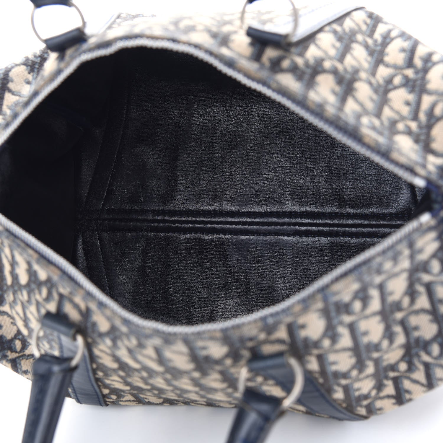 Christian Dior Monogram Boston Navy Blue 5 of 15