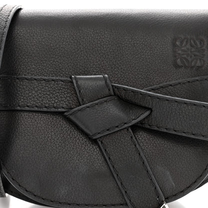 Loewe Grained Calfskin Mini Gate Western Crossbody Bag Black 8 of 13