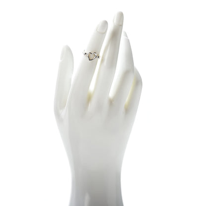 Tiffany Sterling Silver Elsa Peretti Open Heart Ring 46 3.75 2 of 5