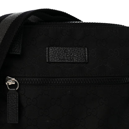 Gucci Nylon Monogram Mini Flat Messenger Bag Black 10 of 12