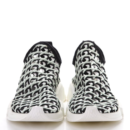 Balenciaga Neoprene Rubber Tressee Womens Tess S Speed Trainer Weaving Sneakers 40 Vert D'Eau White Black 2 of 8
