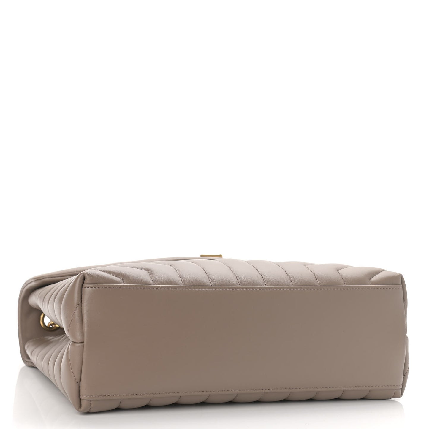 Calfskin Y Quilted Monogram Medium Loulou Chain Satchel Dark Beige