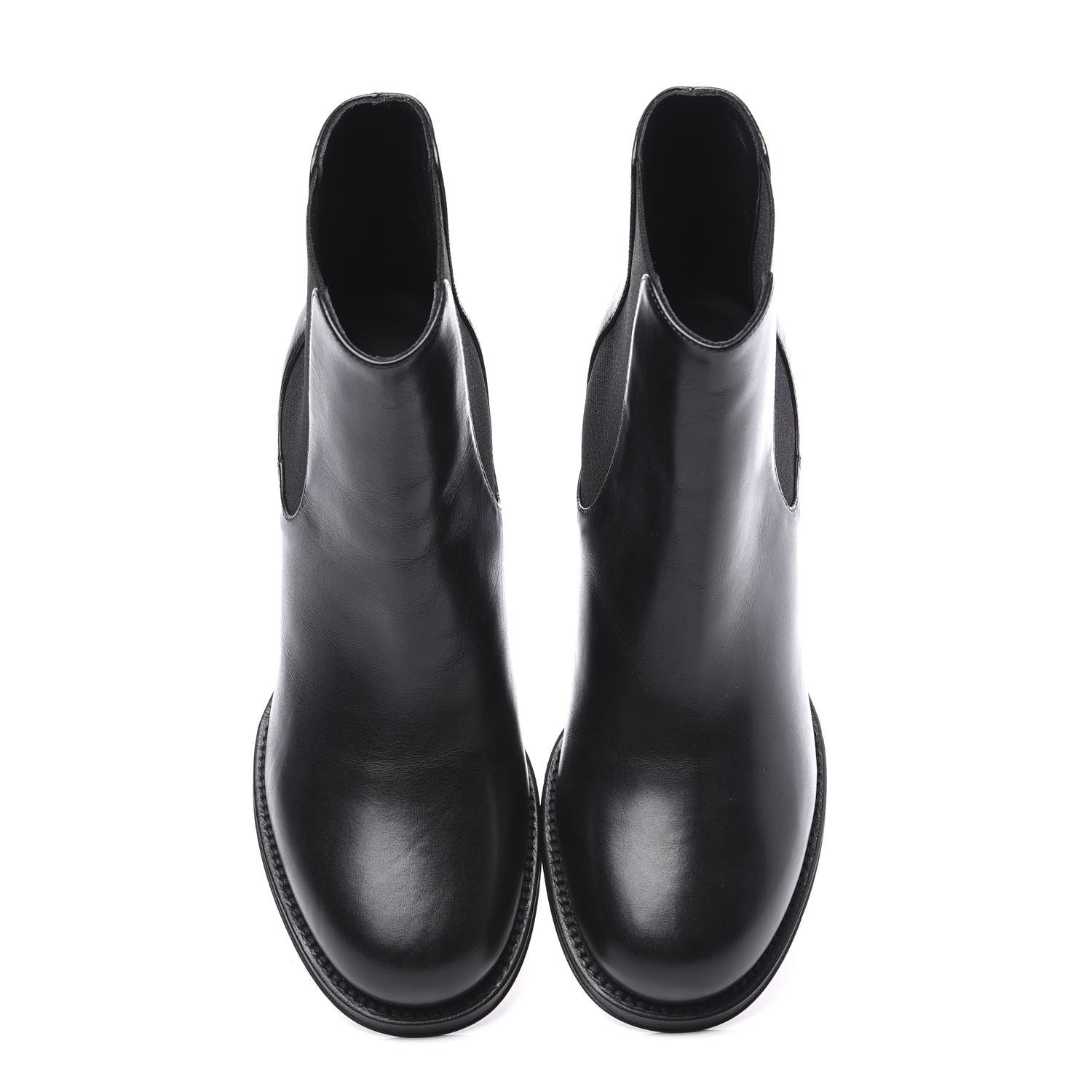 Chanel Calfskin Short Boots 36.5 Black 5 of 11