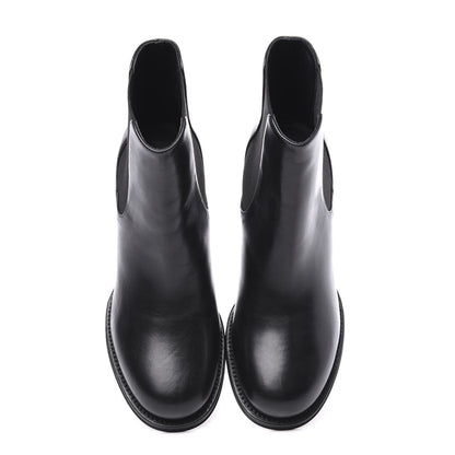 Chanel Calfskin Short Boots 36.5 Black 5 of 11