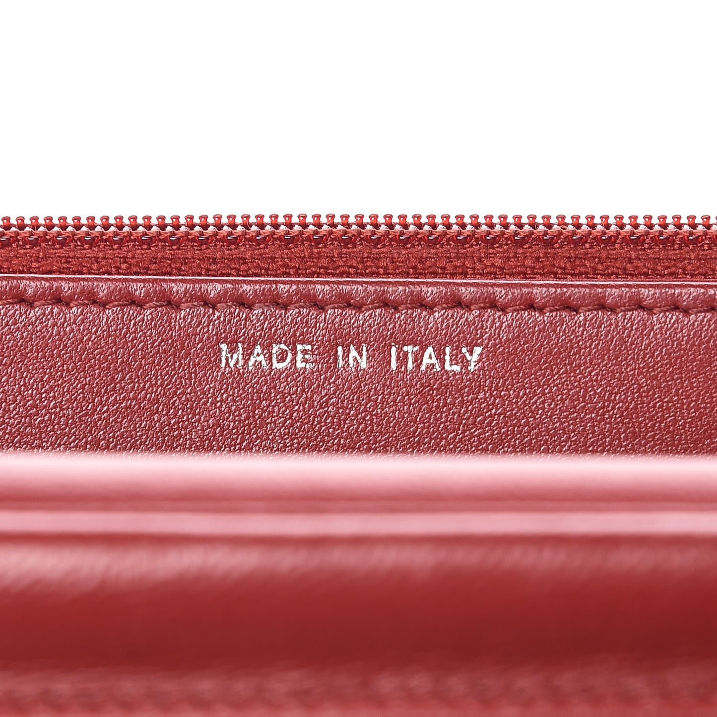 Lambskin Camellia Embossed Wallet On Chain WOC Red