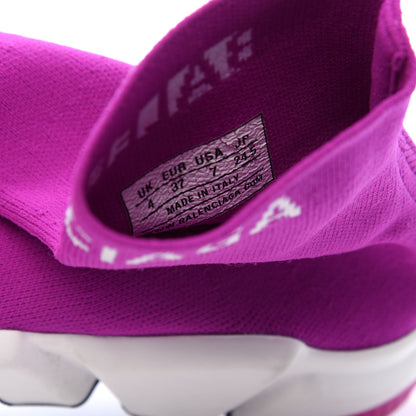 Balenciaga Neoprene Knit Womens Hi Speed Sneakers 37 Fuchsia 7 of 8