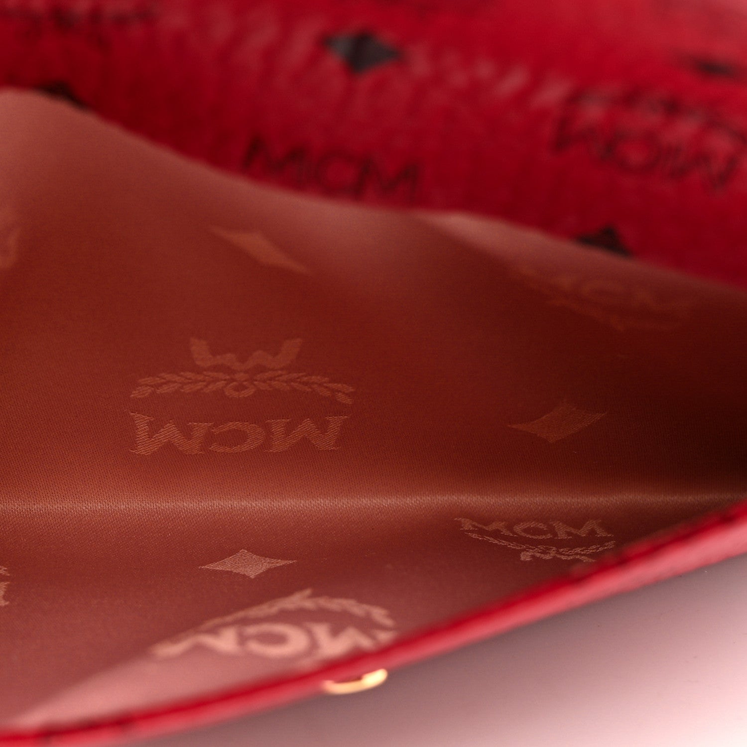 MCM Visetos Envelope Clutch Red 5 of 6
