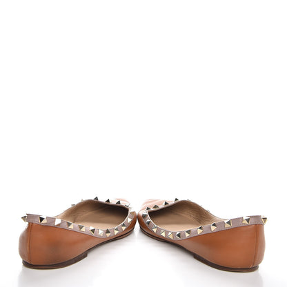 Valentino Garavani Nappa Rockstud Ballerina Flats 40.5 Light Cuir Poudre 6 of 12