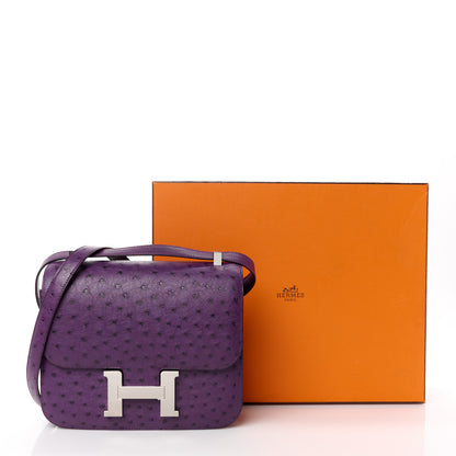 Hermes Ostrich Constance 24 Violine 11 of 11