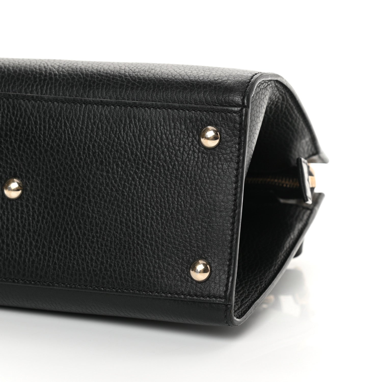 Gucci Dollar Calfskin Medium Soho Top Handle Satchel Black 10 of 13