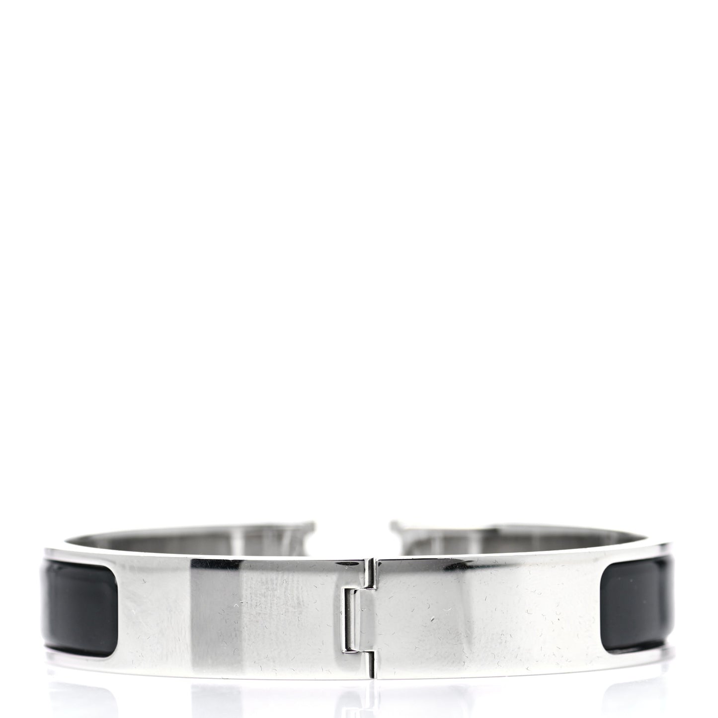 Enamel Narrow Clic Clac H Bracelet GM Black