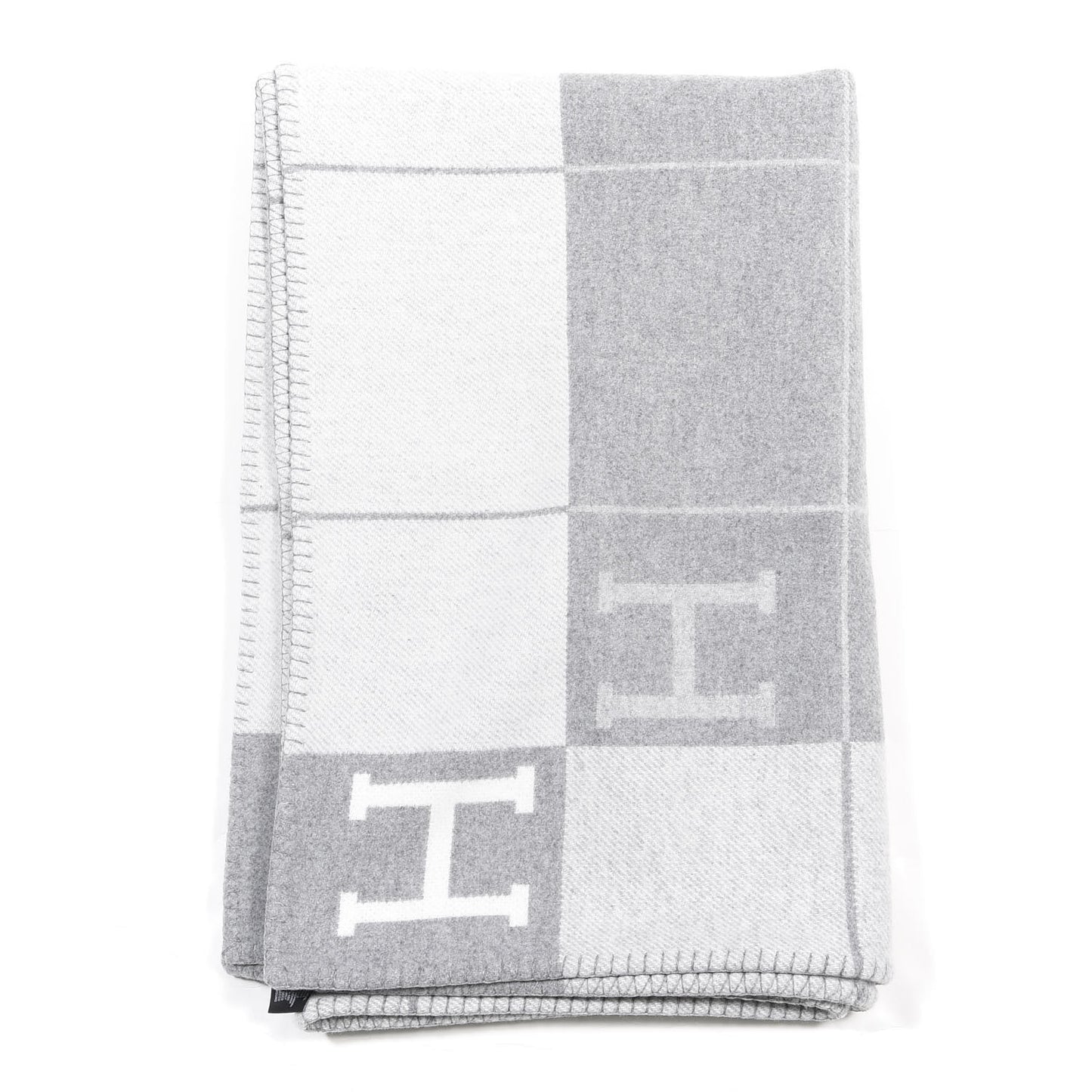 Wool Cashmere Avalon III Blanket Ecru Gris Clair