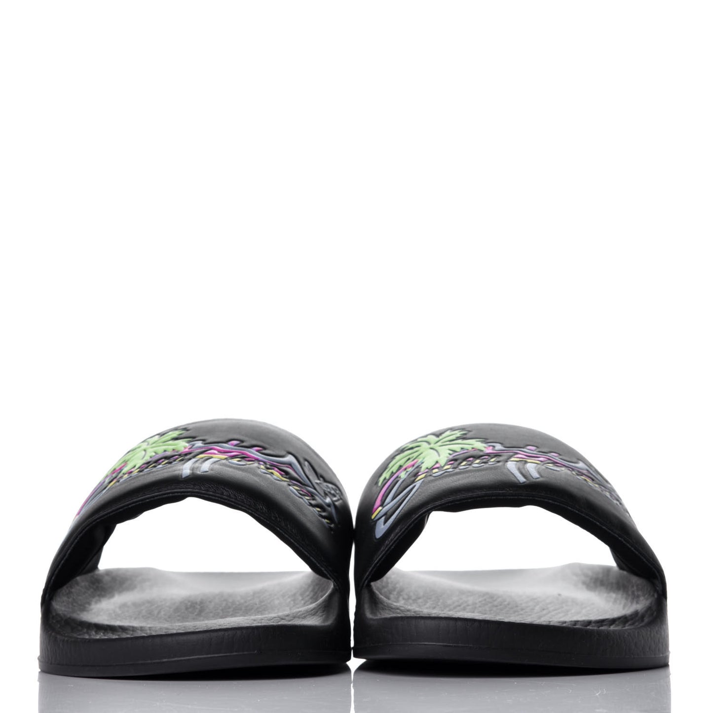 Rubber Mens Hawaii Pool Slide Sandals 10 Black Multicolor