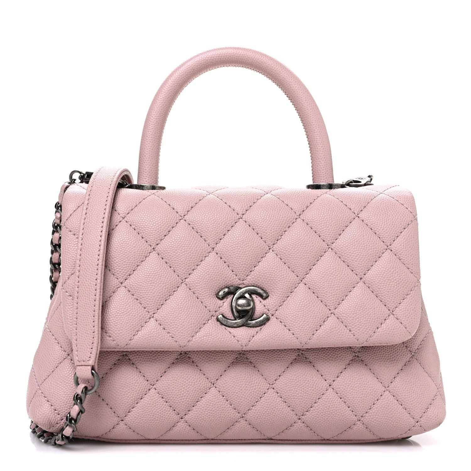 Chanel Caviar Quilted Mini Coco Handle Flap Pink 1 of 10