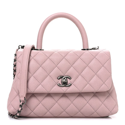 Chanel Caviar Quilted Mini Coco Handle Flap Pink 1 of 10