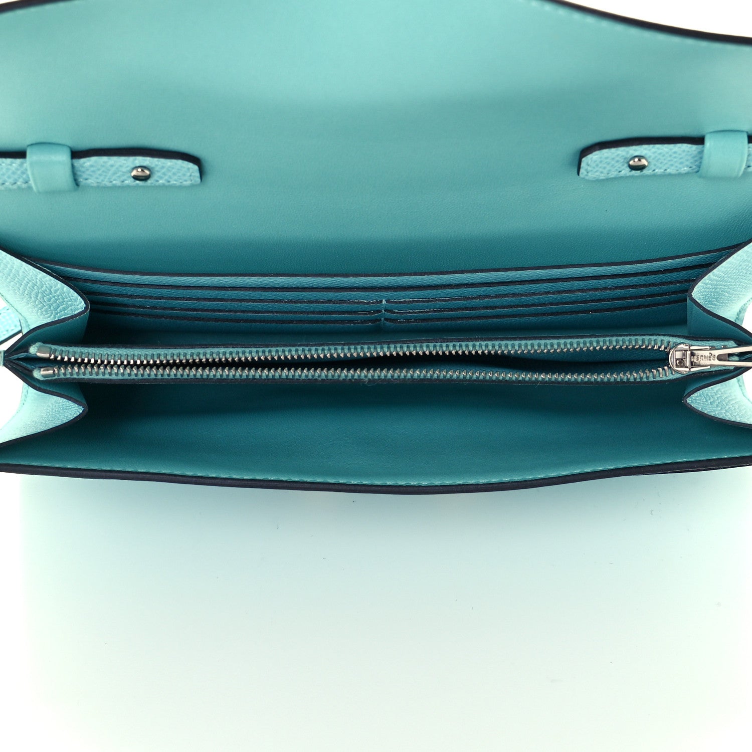 Hermes Epsom Constance Wallet To Go Bleu Atoll 5 of 11