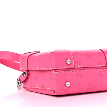 MCM Calfskin Ottomar Monogram Small Berlin Crossbody Sugar Pink 7 of 10