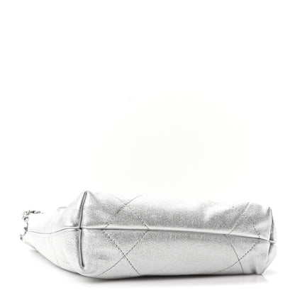 Chanel Metallic Lambskin Quilted Mini Chanel 22 Silvery 4 of 10