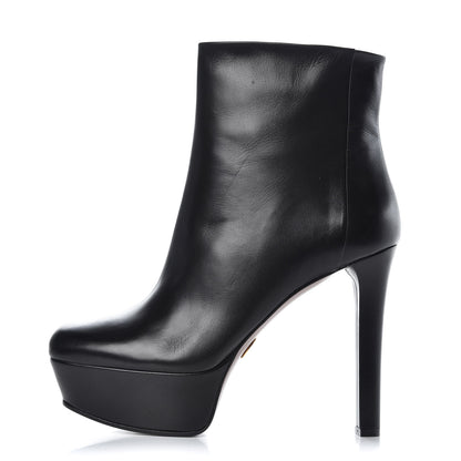 Gucci Malaga Kid Leila Platform Ankle Boots 40.5 Black 1 of 9