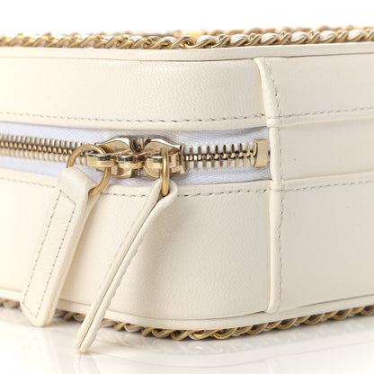 Chanel Goatskin Quilted Small CC Filigree Vanity Case White 8 of 9