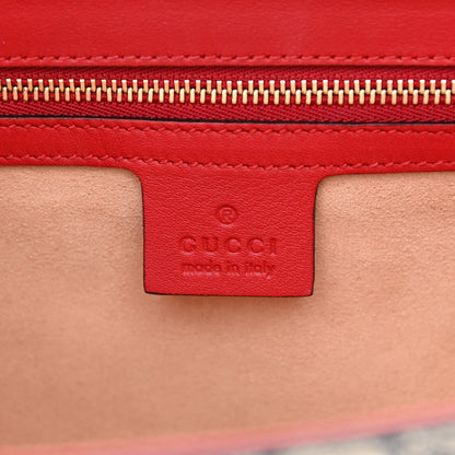 Gucci GG Supreme Monogram Calfskin Medium Padlock Shoulder Bag Beige Blue Hibiscus Red 6 of 11