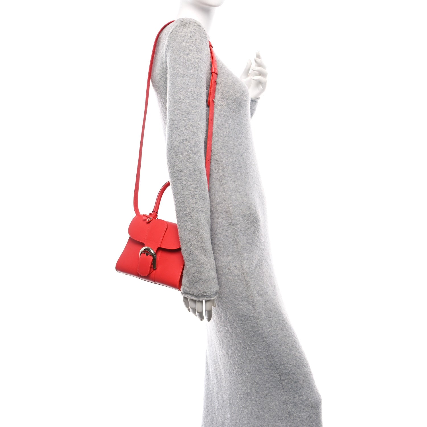Delvaux Box Calfskin Mini Brillant Satchel Coral 2 of 12