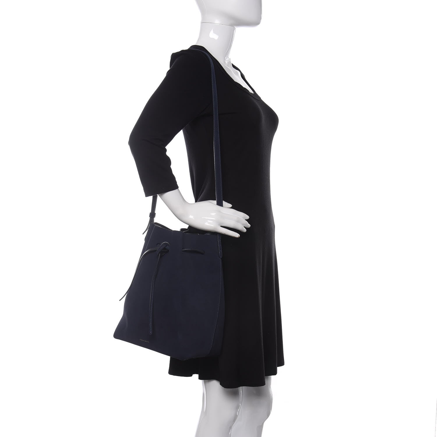 Mansur Gavriel Suede Bucket Bag Blu 2 of 13