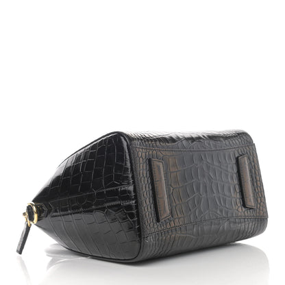 Givenchy Calfskin Crocodile Embossed Small Antigona Black 4 of 15
