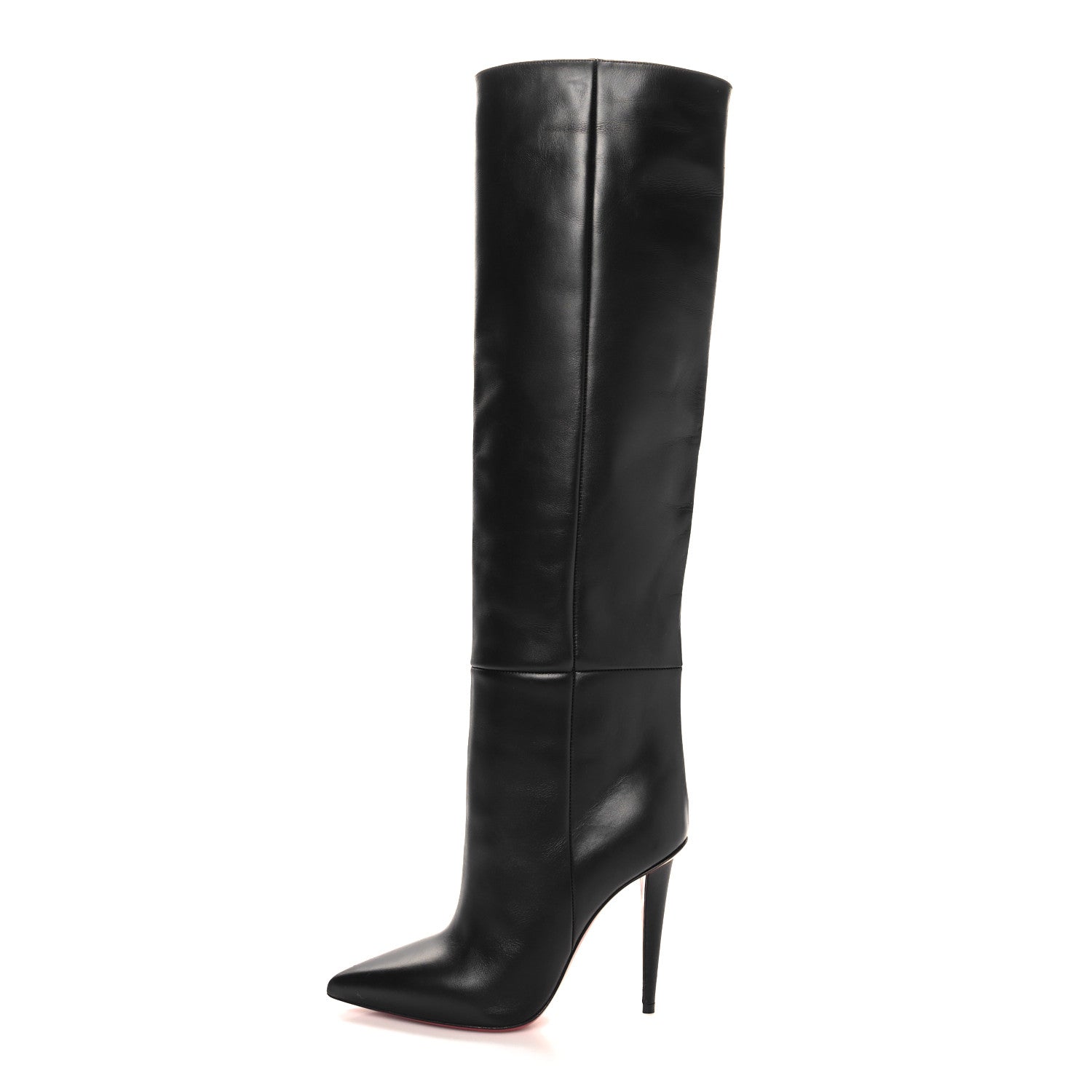Christian Louboutin Calfskin Astrilarge 100 Knee Boots 36 Black 1 of 8