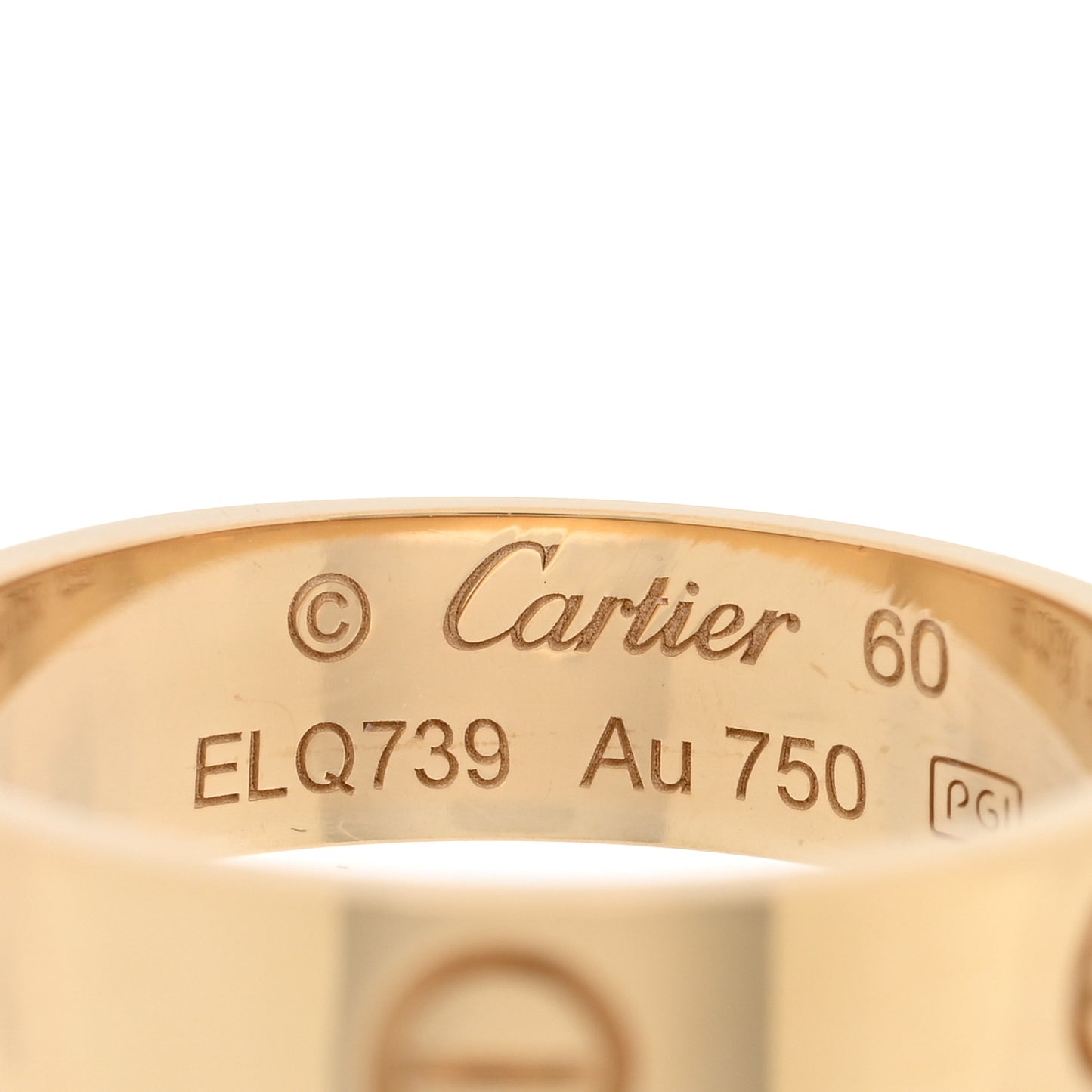 18K Yellow Gold 5.5mm LOVE Ring 60 9