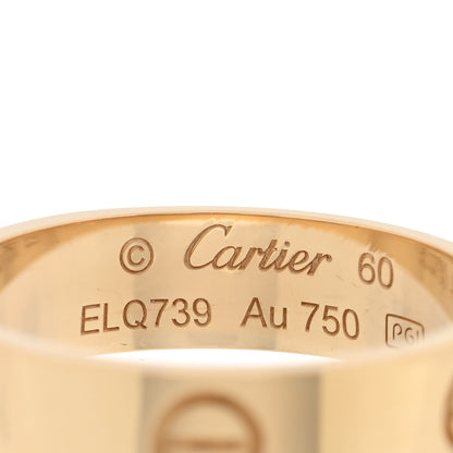 Cartier 18K Yellow Gold 5.5mm LOVE Ring 60 9 4 of 5