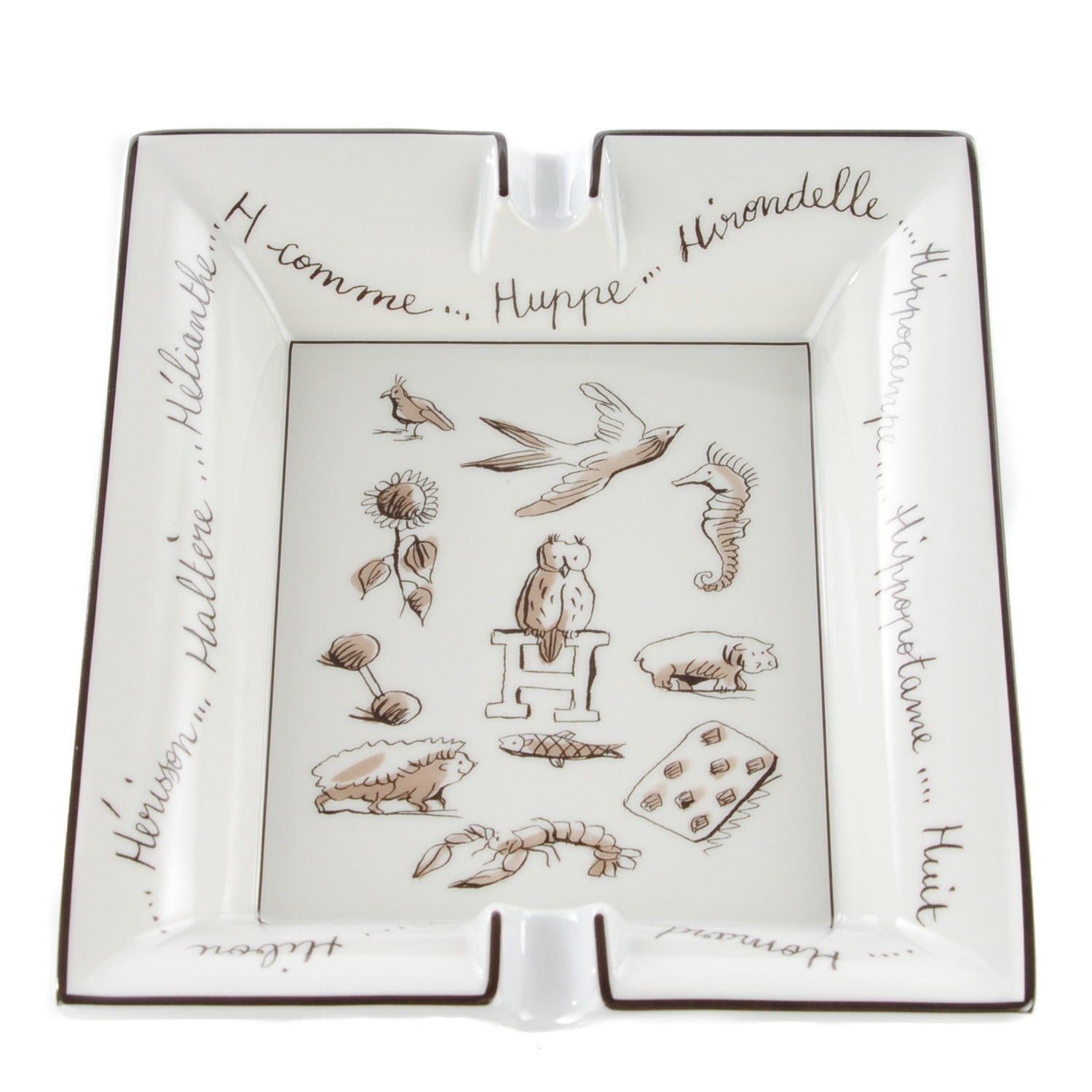 Hermes Printed Porcelain Ashtray 1 of 6