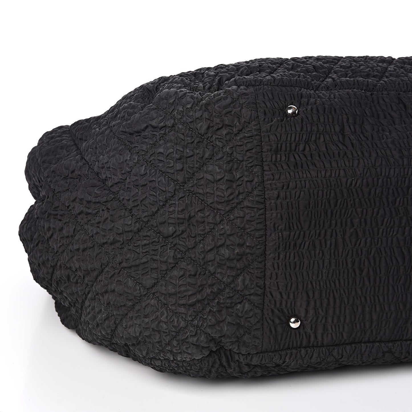 Nylon Patent Quilted CC Tote Black