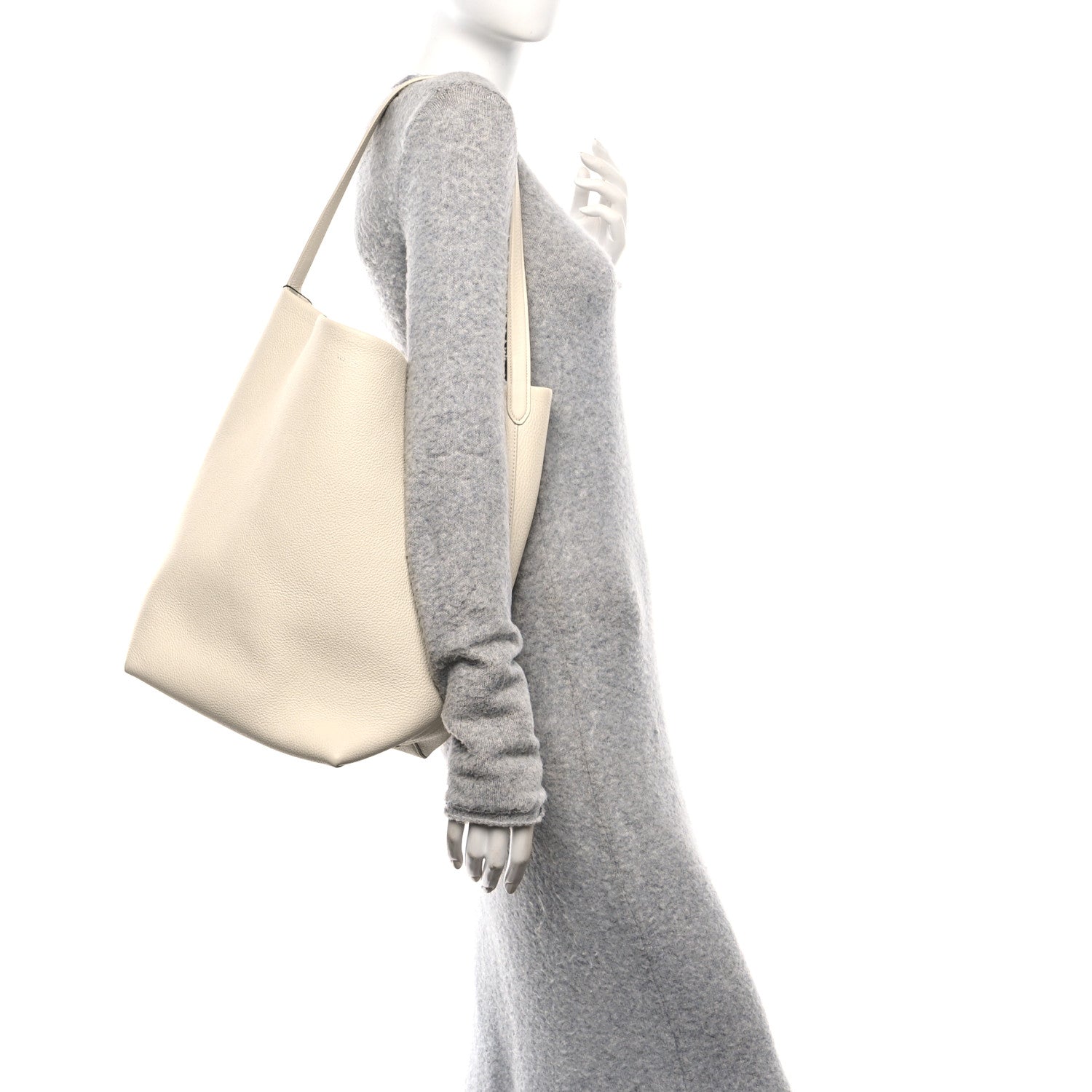 The Row Grained Calfskin Large N/S Park Tote Ivory 2 of 11