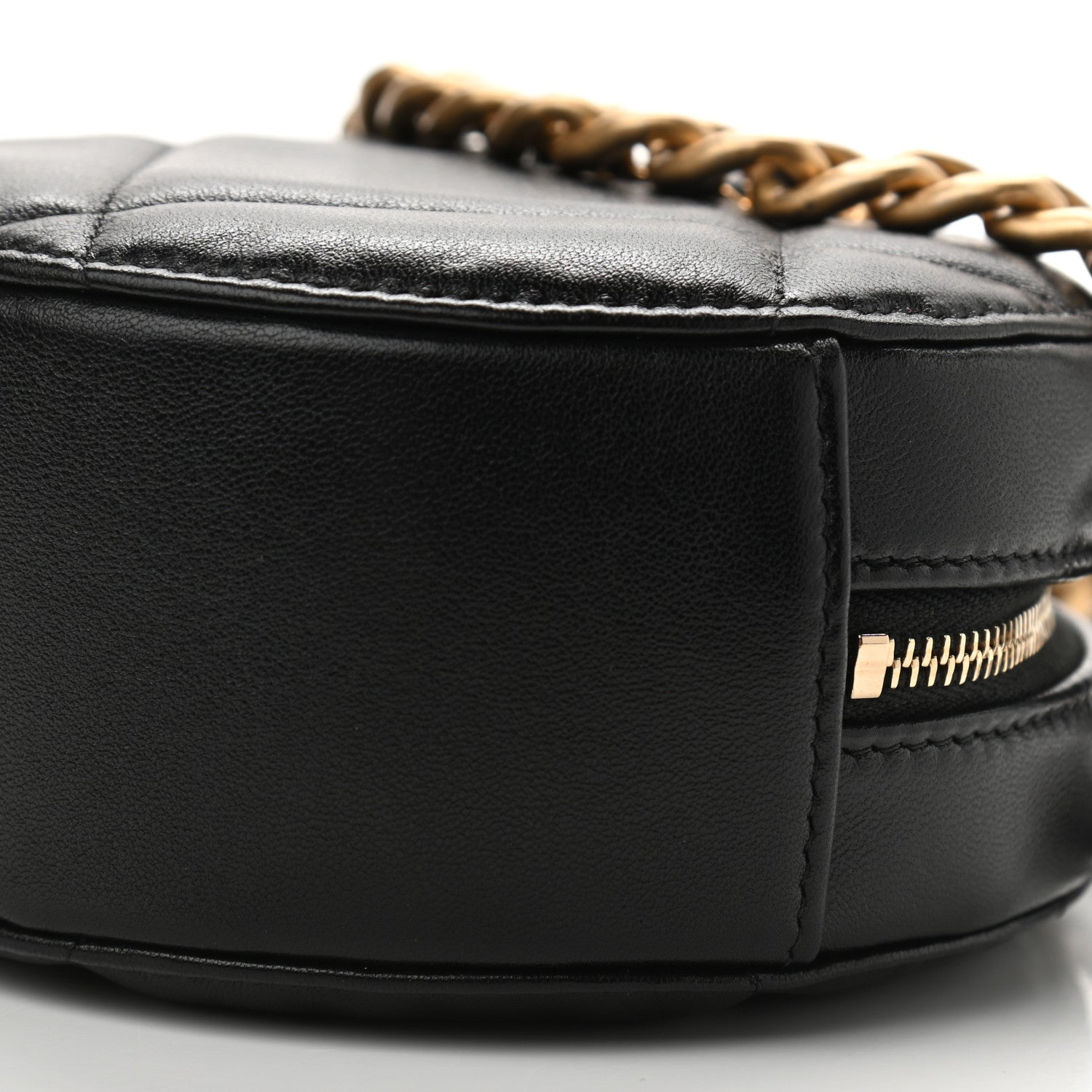 Chanel Lambskin Quilted Chanel 19 Round Clutch With Chain Black 9 of 10
