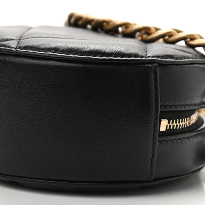 Chanel Lambskin Quilted Chanel 19 Round Clutch With Chain Black 9 of 10