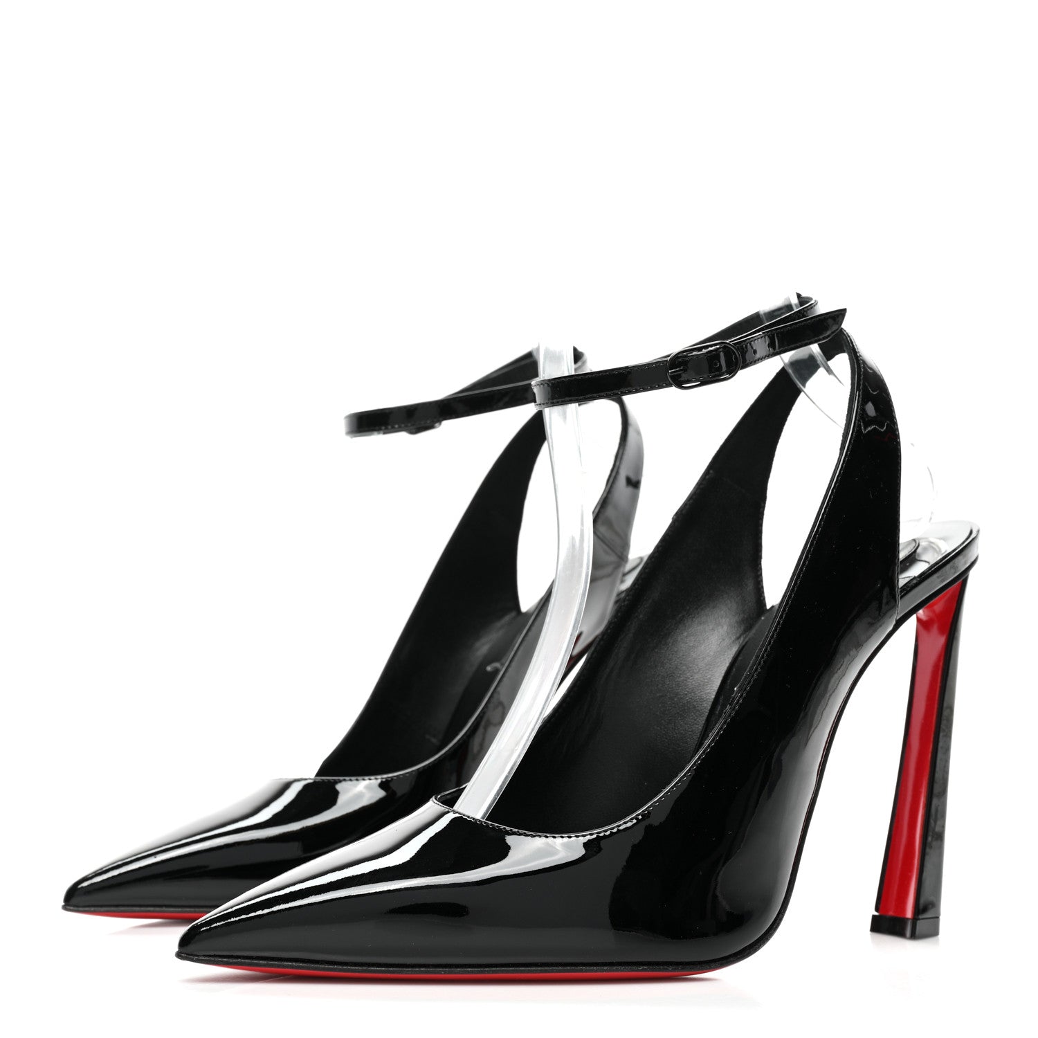 Christian Louboutin Patent Calfskin Condora Sling 100 Pumps 38 Black 3 of 7