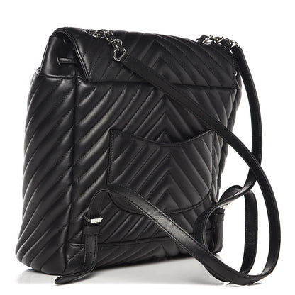 Chanel Calfskin Chevron Quilted Large Urban Spirit Backpack Black 3 of 8