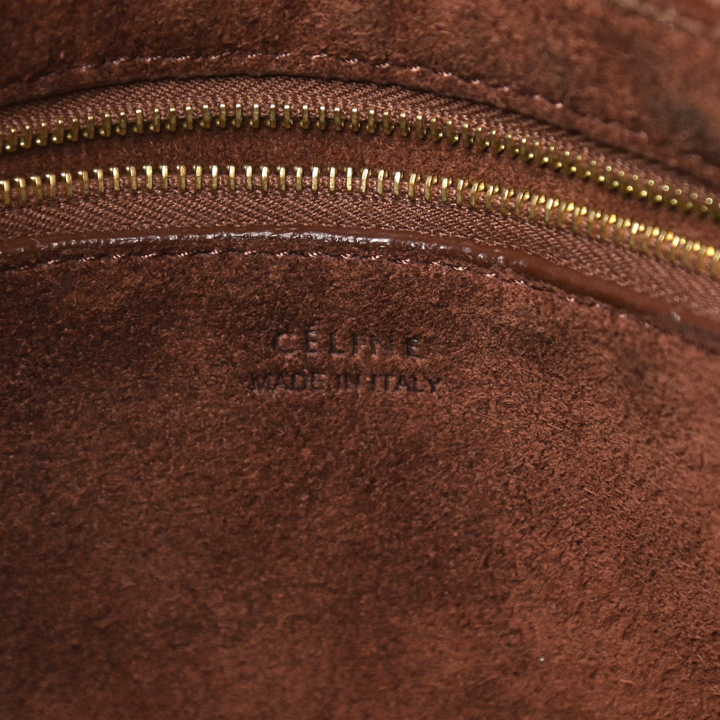 Natural Calfskin Sangle Bucket Bag Dark Brown