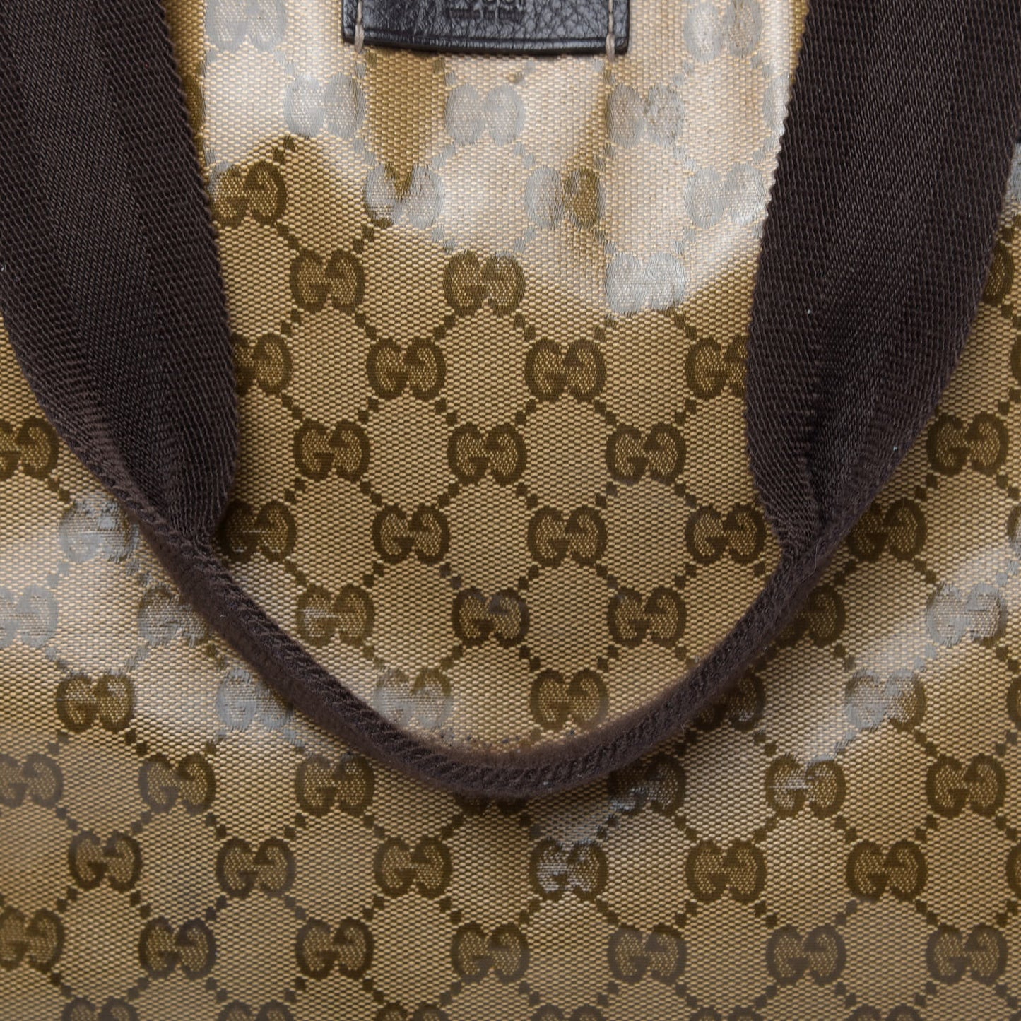 Crystal Monogram Travel Bag Dark Brown