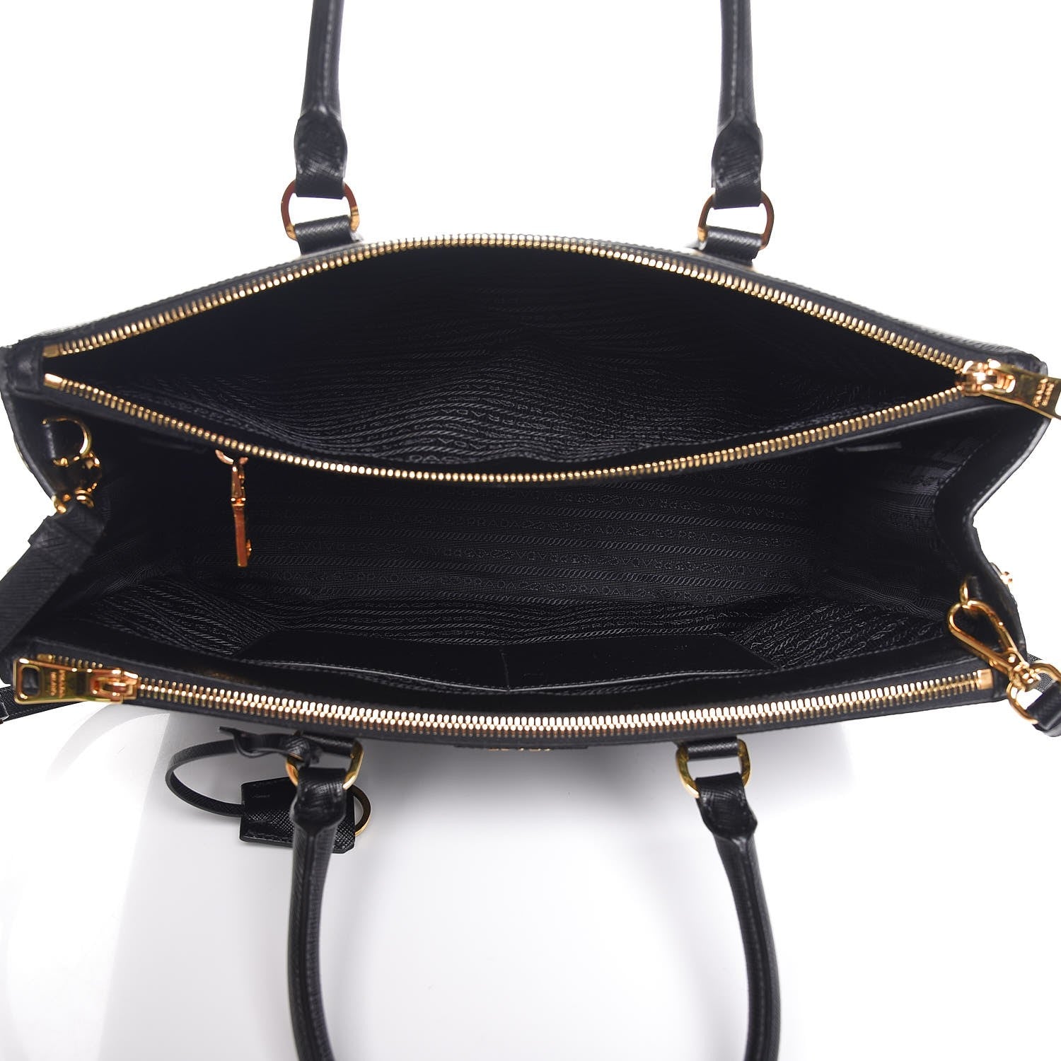 Prada Saffiano Large Galleria Double Zip Tote Black 6 of 8